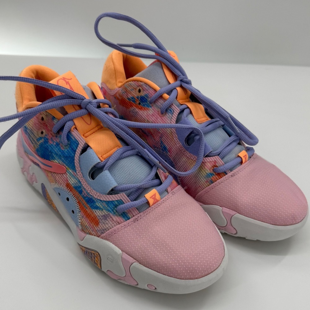 Nike PG 6 Basketball Shoes Mens 9.5 Low Top Multicolor Tie dye Hoops Streetwear